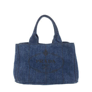 PRADA Canapa Denim Tote Bag